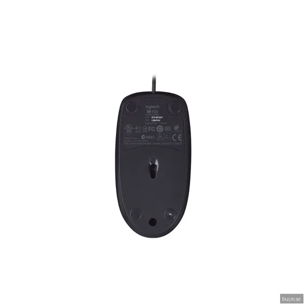 Logitech M100 Optical Mouse - Black - Mouse - Optic - 3 knappar - Svart