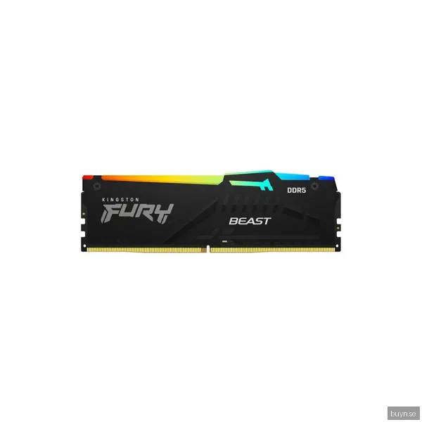 16 GB (2x8GB) DDR5-6000 Kingston FURY Beast Black RGB CL36, AMD EXPO - Svart