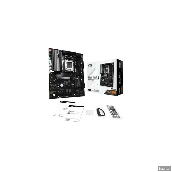 ASRock B850 Pro-A Moderkort - AMD B850 - AMD AM5 socket - DDR5 RAM - ATX