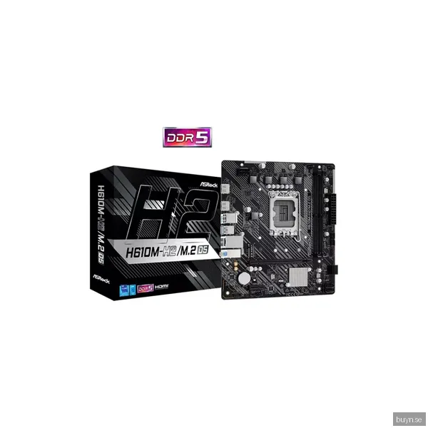 ASRock H610M-H2/M.2 D5 Moderkort - Intel H610 - Intel LGA1700 - DDR5 RAM - Micro-ATX
