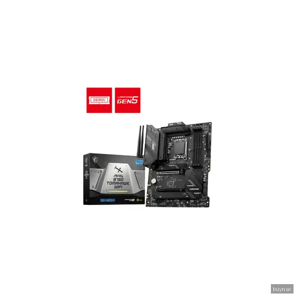 MSI MAG B760 TOMAHAWK WIFI Moderkort - Intel B760 - Intel LGA1700 socket - DDR5 RAM - ATX