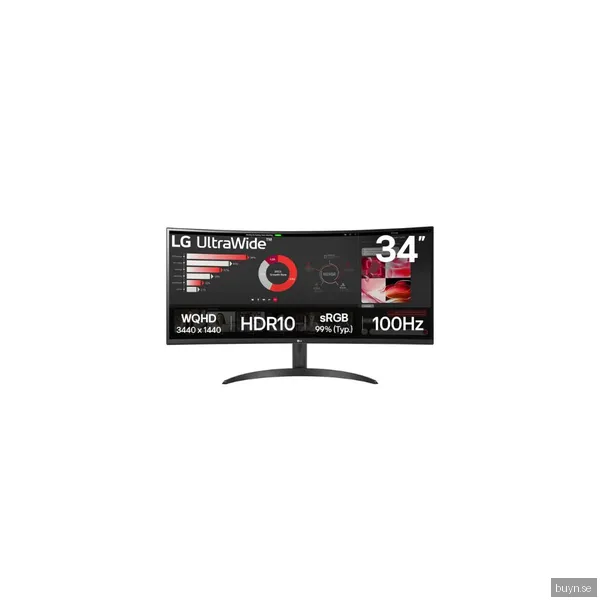LG UltraWide 34WR50QK 34" välvd bildskärm