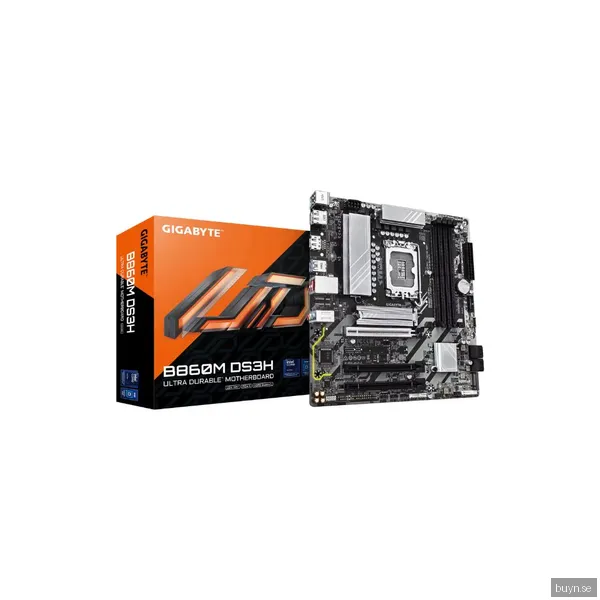 GIGABYTE B860M DS3H Moderkort - Intel B860 - Intel LGA1851 socket - DDR5 RAM - Micro-ATX