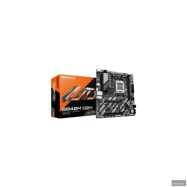 GIGABYTE B840M D2H Moderkort - AMD B840 - AMD AM5 socket - DDR5 RAM - Micro-ATX