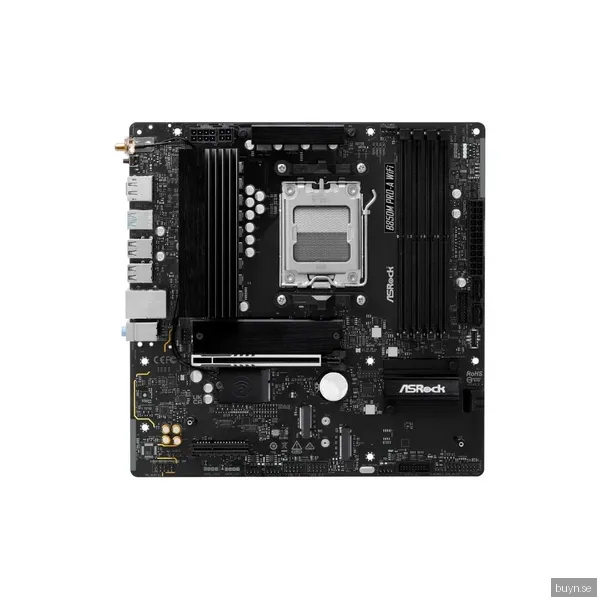 ASRock B850M Pro-A WiFi Moderkort - AMD B850 - AMD AM5 socket - DDR5 RAM - Micro-ATX