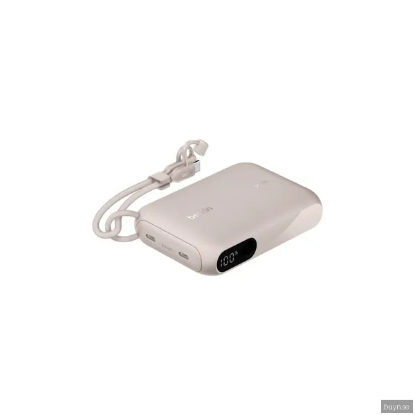 Belkin 20W Powerbank med Display - 10000mAh - Sandfärgad