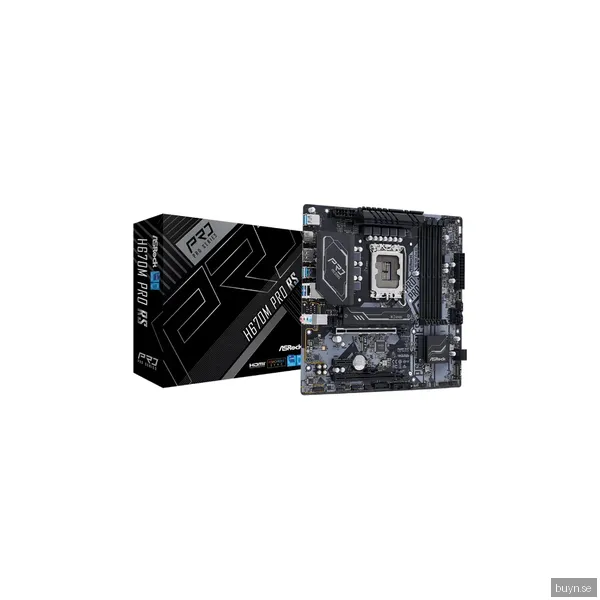 ASRock H670M Pro RS Moderkort - Intel H670 - Intel LGA1700 - DDR4 RAM - Micro-ATX
