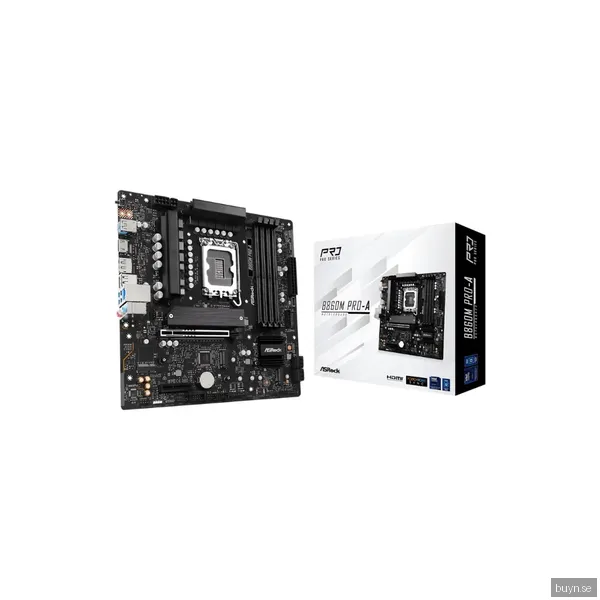 ASRock B860M Pro-A Moderkort - Intel B860 - Intel LGA1851 socket - DDR5 RAM - Micro-ATX