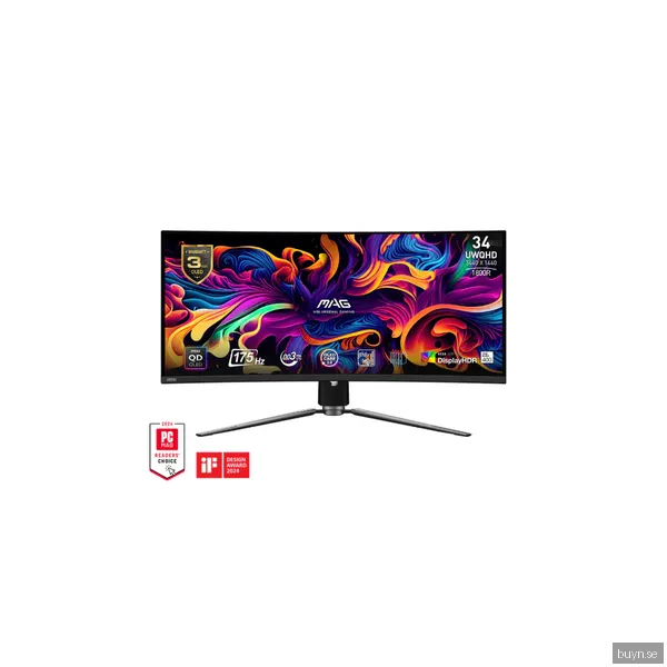 34" MSI MAG 341CQPDE - 3440x1440 (UWQHD) - 175Hz - QD-OLED - KVM switch