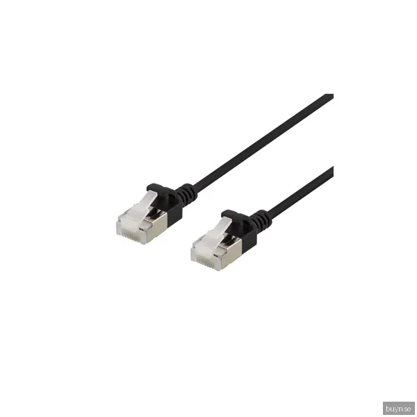 Deltaco patch cable - 3 m - black - Svart - 3m