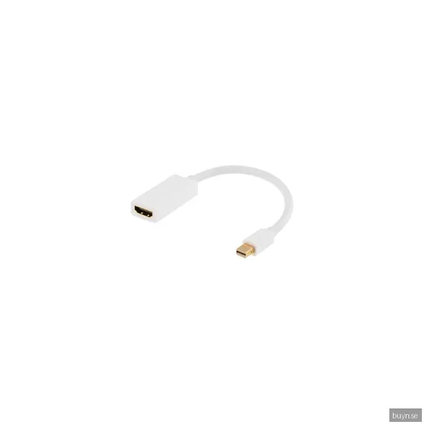 Deltaco Mini DP-adapter till HDMI (0,2 m, Guldpläterade kontakter, 4K)