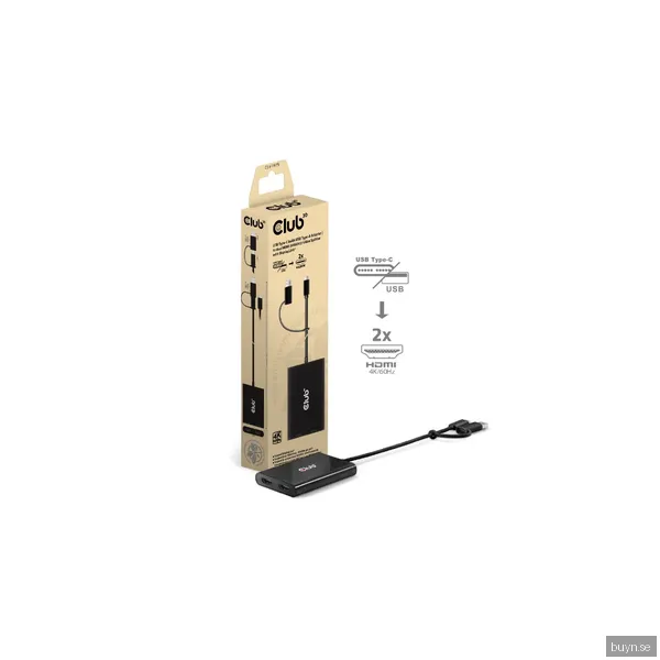 Club3D CSV-1475 - DisplayLink Adapter 2xHDMI 4K 60Hz