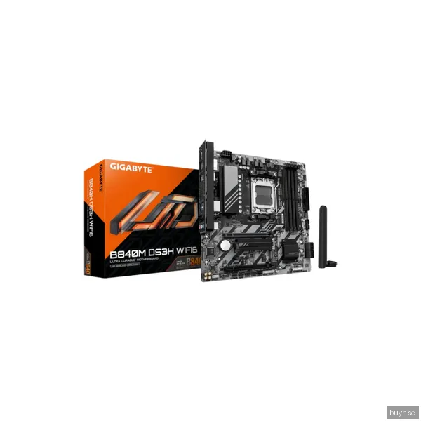 GIGABYTE B840M DS3H WIFI6 Moderkort - AMD B840 - AMD AM5 socket - DDR5 RAM - Micro-ATX