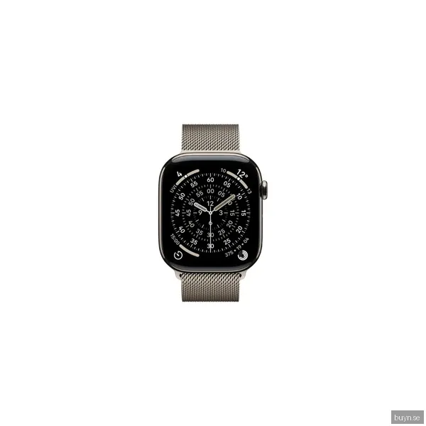 Apple Watch Series 11 GPS + Cellular 46mm Naturlig Titan Naturlig Milanesisk Loop M/L
