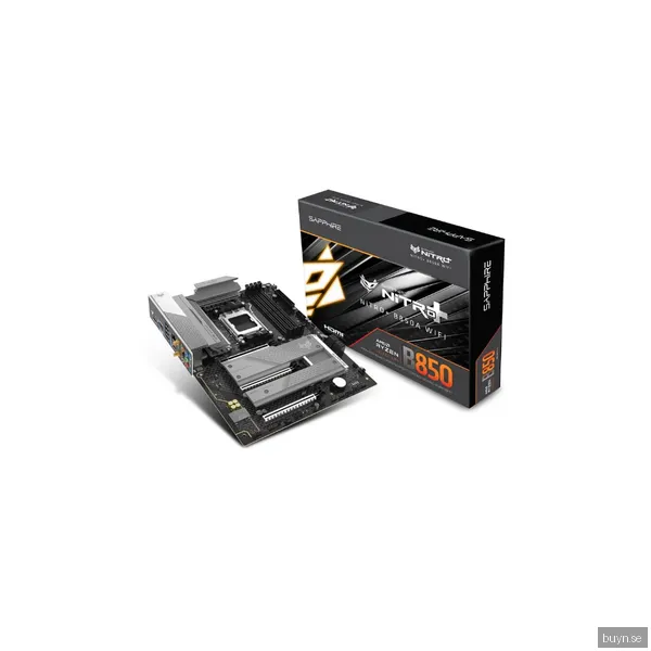 Sapphire NITRO+ B850A WIFI 7 Moderkort - AMD B850 - AMD AM5 socket - DDR5 RAM - ATX