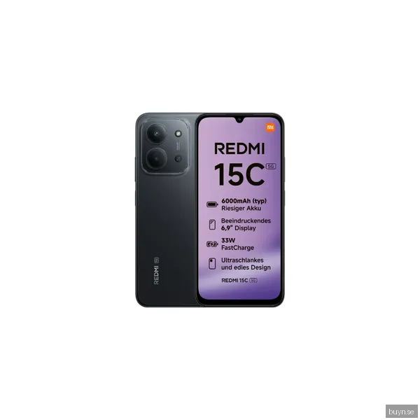 Xiaomi Redmi 15C 6.9" 5G 128GB Svart