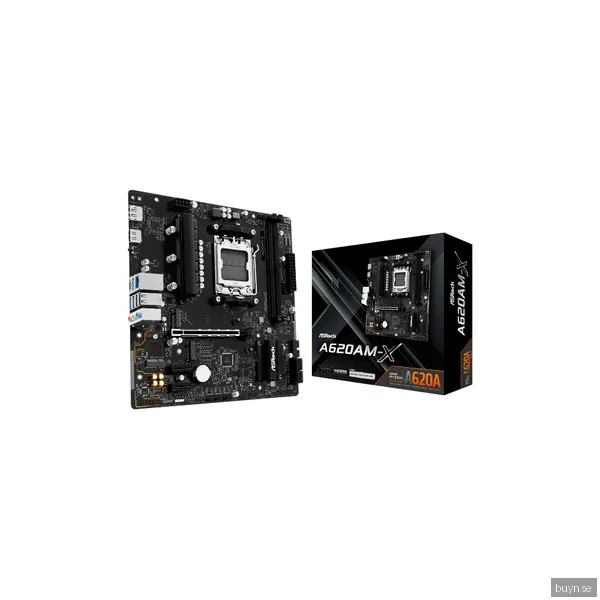 ASRock A620AM-X Moderkort - AMD A620A - AMD AM5 socket - DDR5 RAM - Micro-ATX