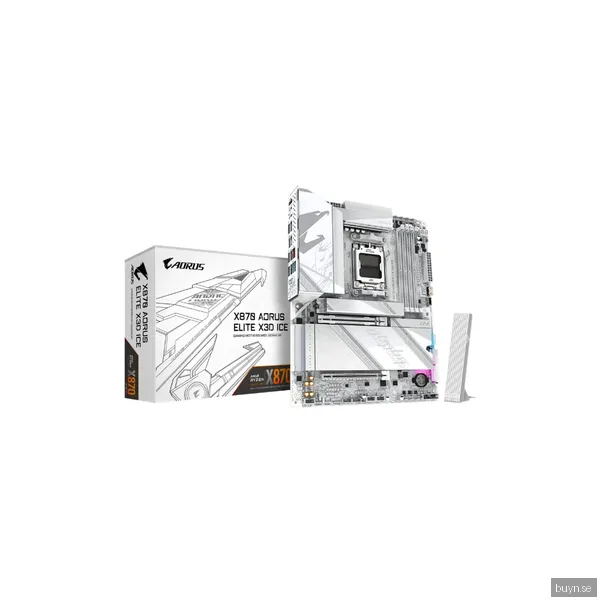 GIGABYTE X870 AORUS ELITE X3D ICE Moderkort - AMD X870 - AMD AM5 socket - DDR5 RAM - ATX