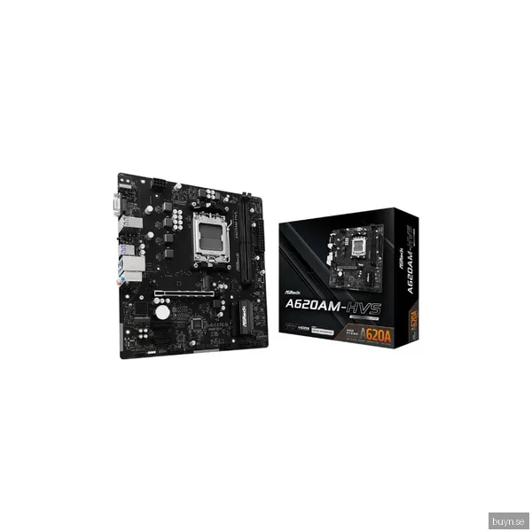 ASRock A620AM-HVS Moderkort - AMD A620A - AMD AM5 socket - DDR5 RAM - Micro-ATX