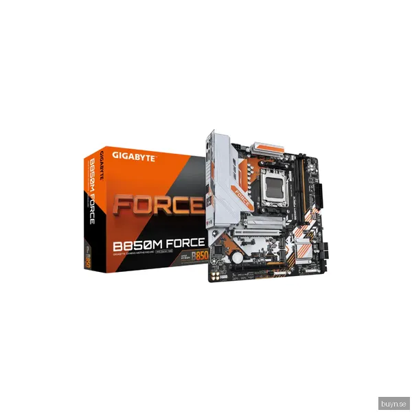 GIGABYTE B850M FORCE Moderkort - AMD B850 - AMD AM5 socket - DDR5 RAM - Micro-ATX