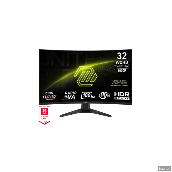 MSI MAG 325CQF 31.5" - 2560x1440 Rapid VA 180Hz