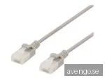 Deltaco patch cable - 1 m - grey - Grå - 1meter