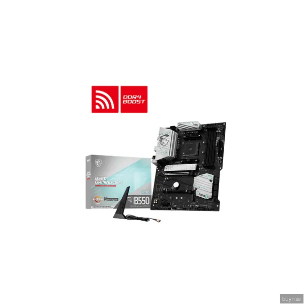 MSI B550 GAMING WIFI Moderkort - AMD B550 - AMD AM4 socket - DDR4 RAM - ATX