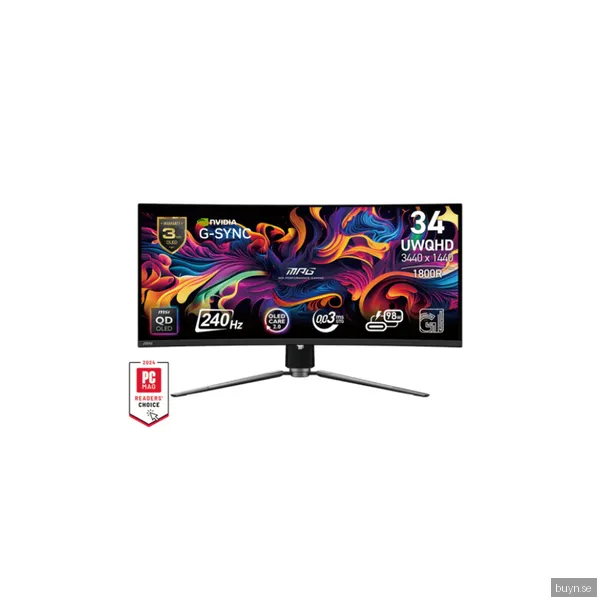 34" MSI MPG 341CQPX QD-OLED - OLED monitor - curved - 34.18" - HDR