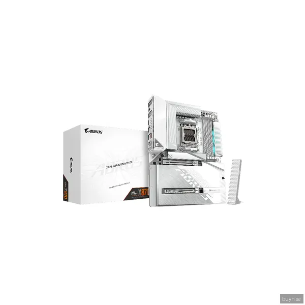 GIGABYTE X870 AORUS STEALTH ICE Moderkort - AMD X870 - AMD AM5 socket - DDR5 RAM - ATX