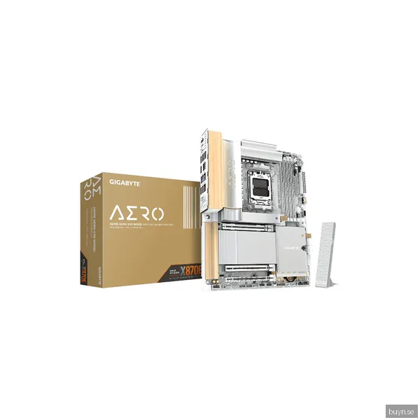GIGABYTE X870E AERO X3D WOOD Moderkort - AMD X870E - AMD AM5 socket - DDR5 RAM - ATX