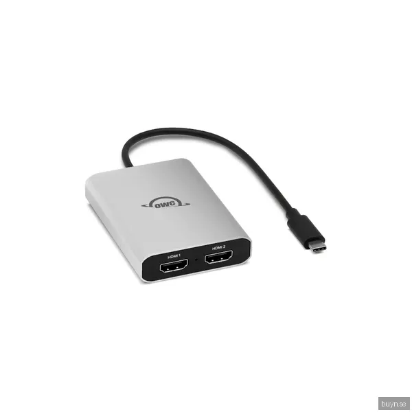 OWC USB-C Dual HDMI 4K Display Adapter USB Hub - 2 porte - Silver