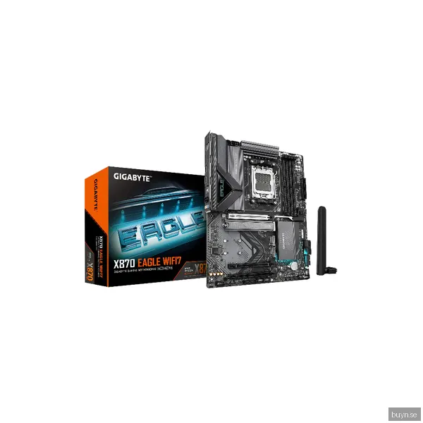 GIGABYTE X870E EAGLE X3D WIFI7 Moderkort - AMD X870E - AMD AM5 socket - DDR5 RAM - ATX