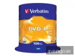 DVD-R media Verbatim 4.7 GB 16X, 100-pack spindel