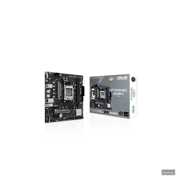 ASUS PRIME A620M-E-CSM Moderkort - AMD A620 - AMD AM5 socket - DDR5 RAM - Micro-ATX