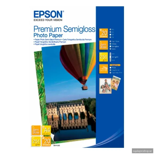 Epson Premium Semiglossy Photo Paper 251g/m2, DIN A4/20