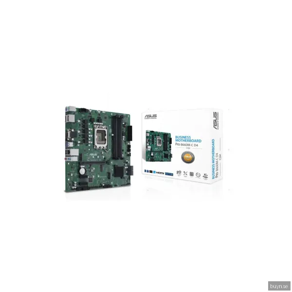 ASUS PRO B660M-C D4-CSM Moderkort - Intel B660 - Intel LGA1700 - DDR4 RAM - Micro-ATX