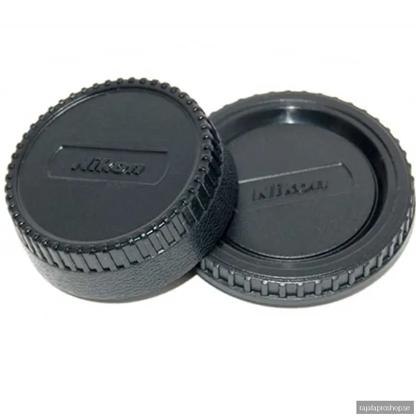 Caruba Body Cap + Rear Lens Cap for Nikon F
