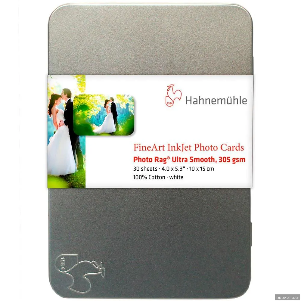 Hahnemuehle Photo Rag Ultra Smooth Paper 305gsm 10x15 / 30