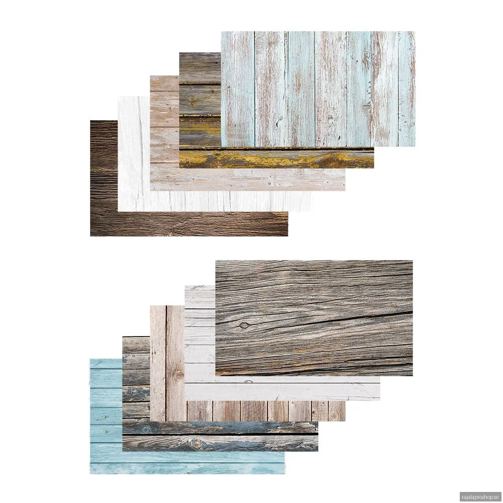 Caruba Backdrops 10 Pack (5x2 Flat Lays), Wood