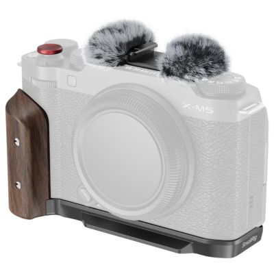 SmallRig L-Shape Mount Plate with Wooden Handle for FUJIFILM X-M5 (Black) 5260