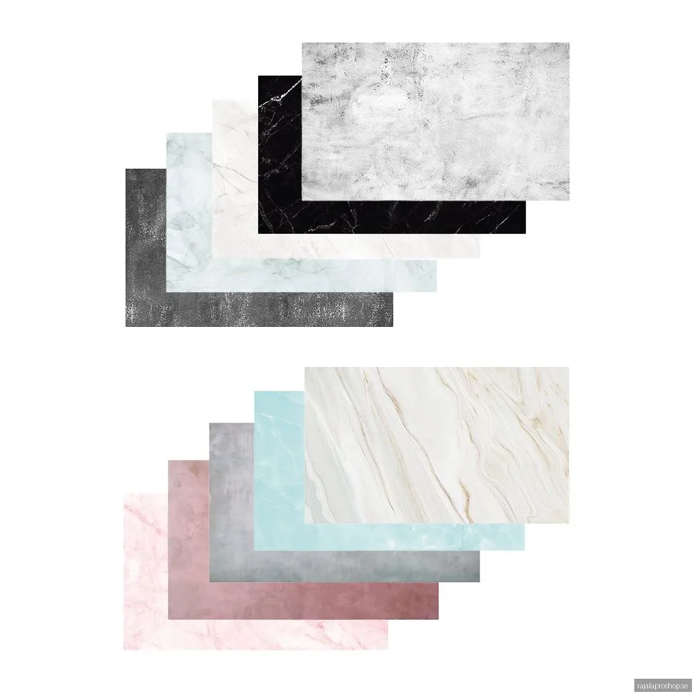 Caruba Backdrops 10 Pack (5x2 Flat Lays), Marble
