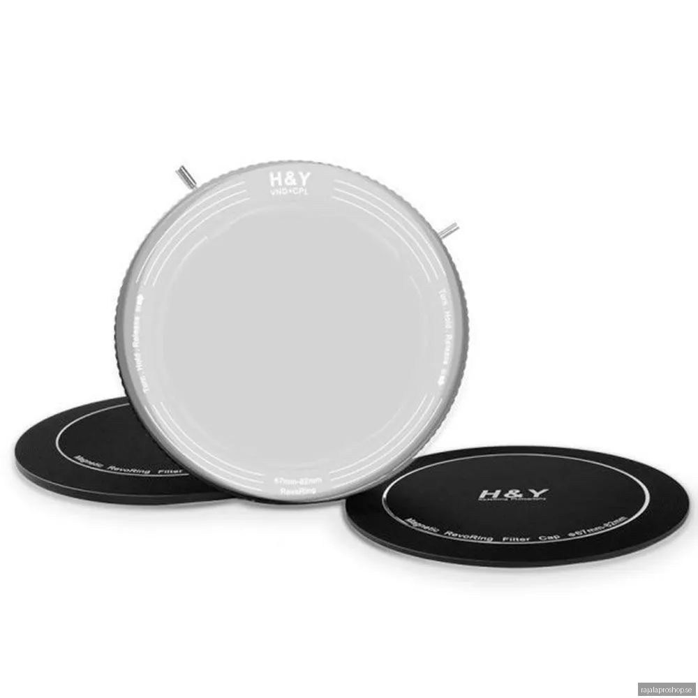 H&Y RevoRing Machined Aluminum Front + Back Cap 67-82mm