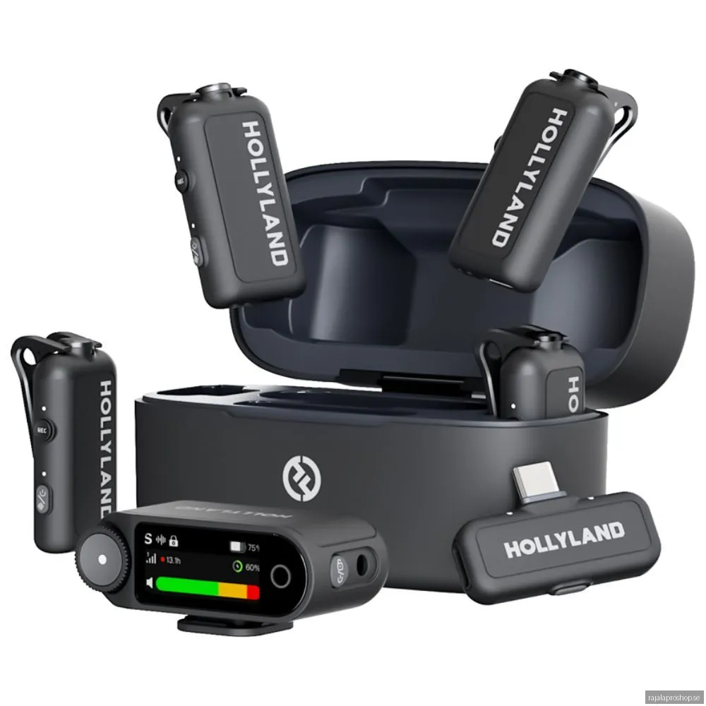 Hollyland LARK MAX 2 Combo 4-Person Wireless Microphone System (camera/mobile)