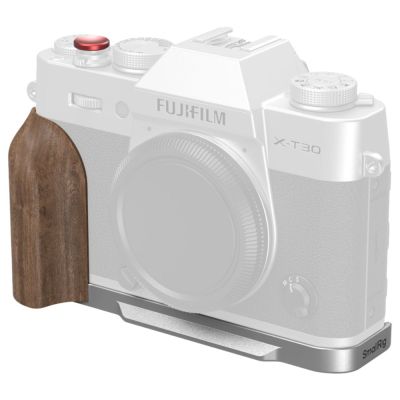SmallRig 5667 L-Shaped Plate with Wooden Handle, silver (Fuji X-T30/II/III)