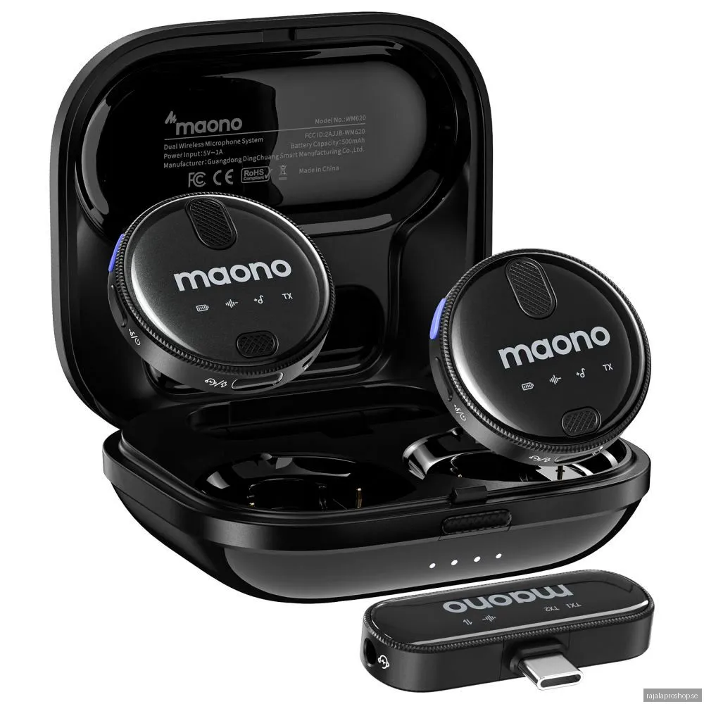 Maono WM-620 Wireless Mic -trådlös mikrofonsystem (USB-C)