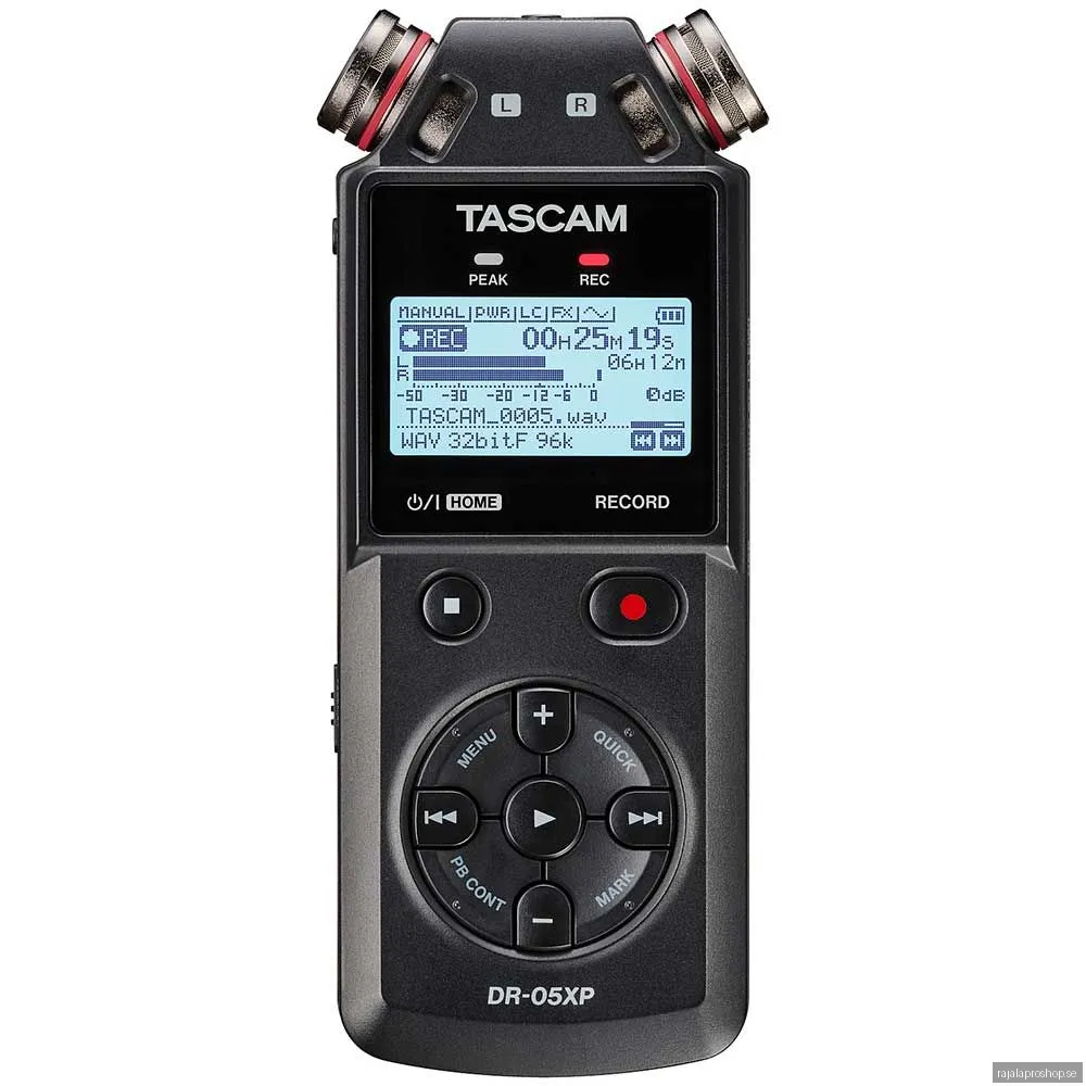 Tascam DR-05XP Stereo Audio Recorder -ljudinspelare