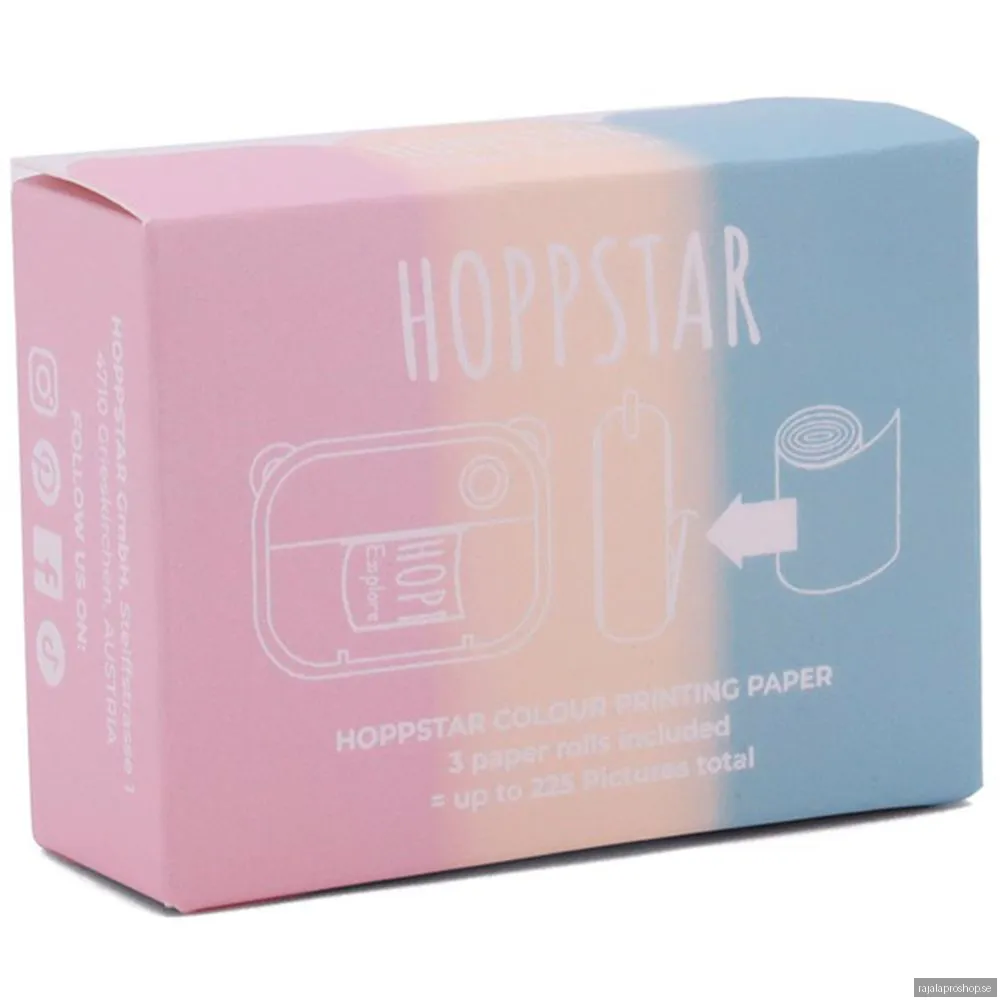 Hoppstar 3x paper rolls, color