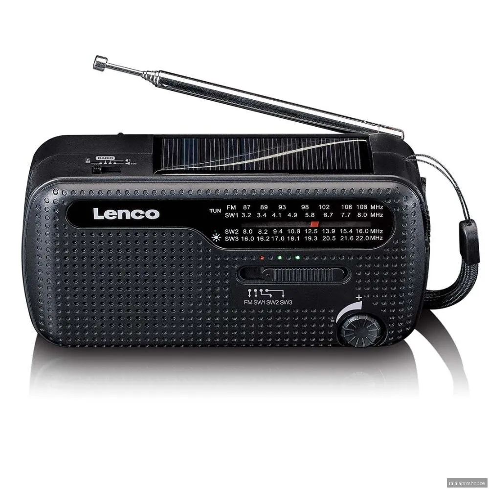 Lenco MCR-113BK -bärbar nödradioficklampa och powerbank