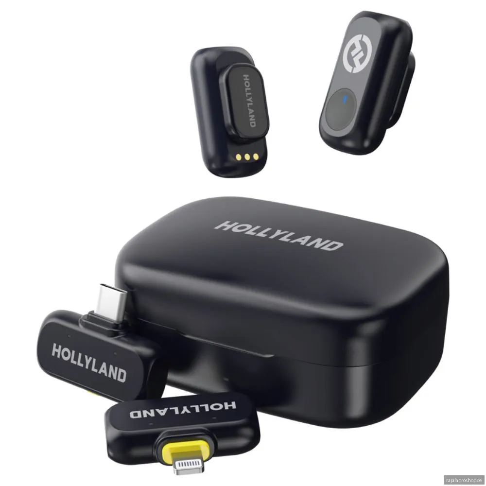 Hollyland LARK A1 Combo Wireless Mic System USB-C RX + Lightning RX, gray
