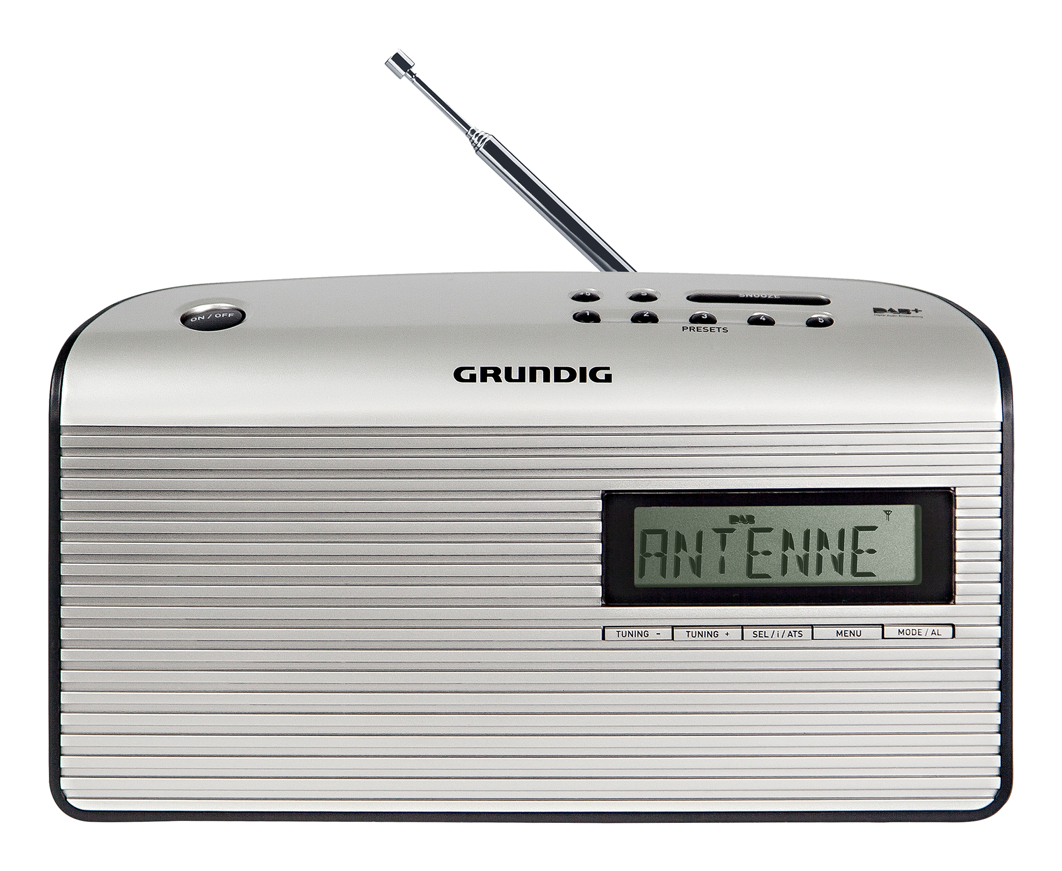 Grundig Music 7000X DAB+ Radio, FM, portabel batteri/AC - Silver